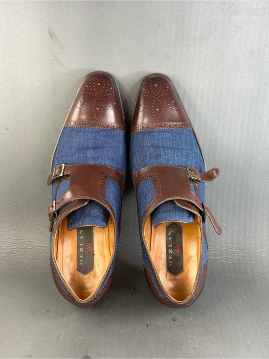 Mezlan Cupido Double Monk Strap two-tone Oxford shoes men’s size 9.5 main image 9